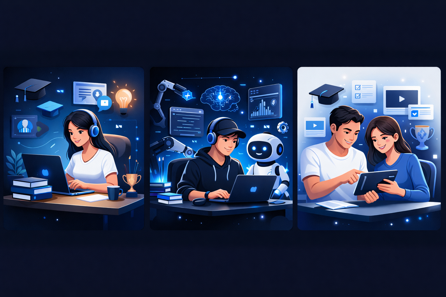 Modern education illustration